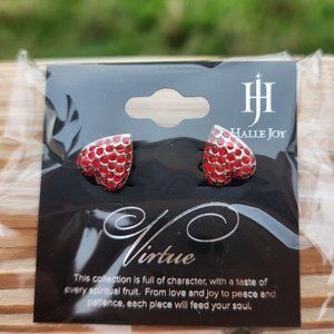 Crystal heart earrings Halee Joy